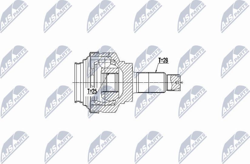 NTY NPZ-BM-017 - Šarnīru komplekts, Piedziņas vārpsta www.autospares.lv