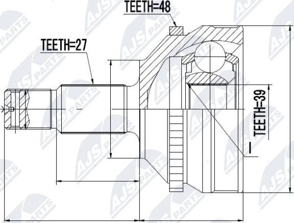 NTY NPZ-CT-004 - Joint Kit, drive shaft www.autospares.lv