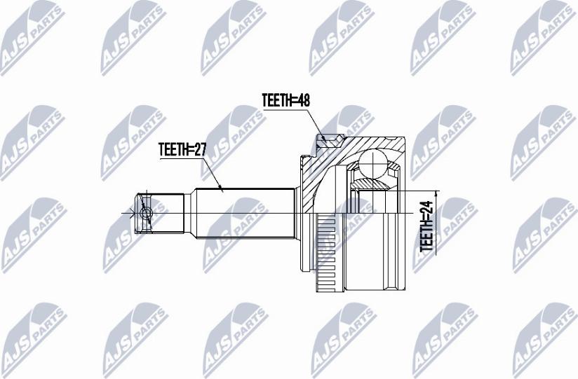 NTY NPZ-HY-552 - Шарнирный комплект, ШРУС, приводной вал www.autospares.lv