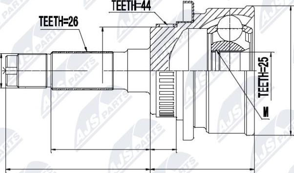 NTY NPZ-MZ-041 - Joint Kit, drive shaft www.autospares.lv