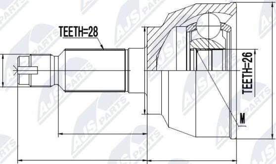 NTY NPZ-MZ-042 - Joint Kit, drive shaft www.autospares.lv