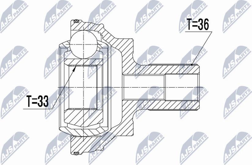 NTY NPZ-VW-043 - Joint Kit, drive shaft www.autospares.lv