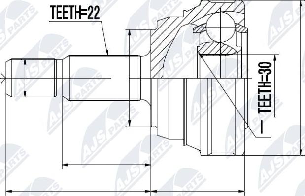 NTY NPZ-VW-013 - Joint Kit, drive shaft www.autospares.lv