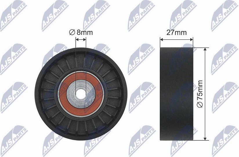 NTY RNK-AU-032 - Tensioner Pulley, v-belt www.autospares.lv