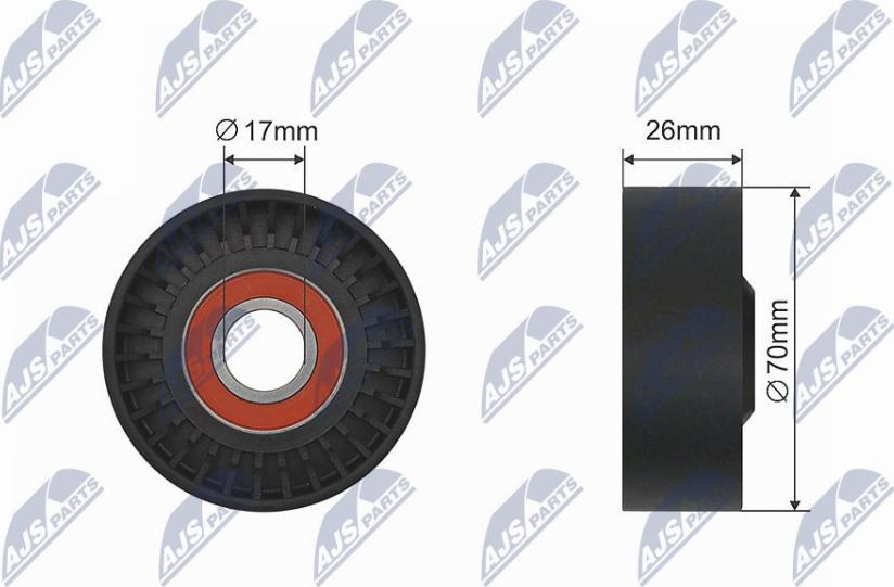 NTY RNK-BM-034 - Deflection / Guide Pulley, V-belt www.autospares.lv