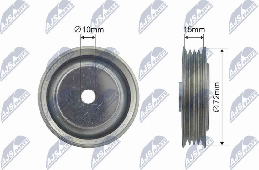 NTY RNK-HD-017 - Deflection / Guide Pulley, V-belt www.autospares.lv