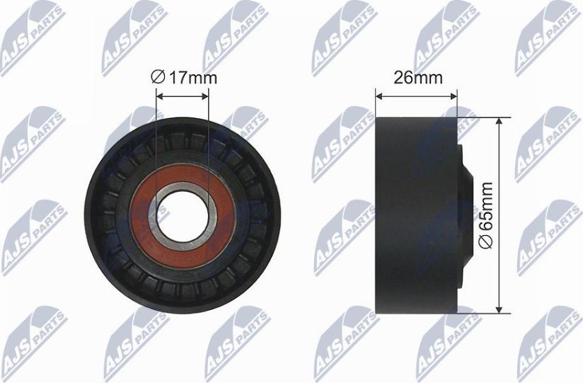 NTY RNK-NS-032 - Pulley, v-ribbed belt www.autospares.lv