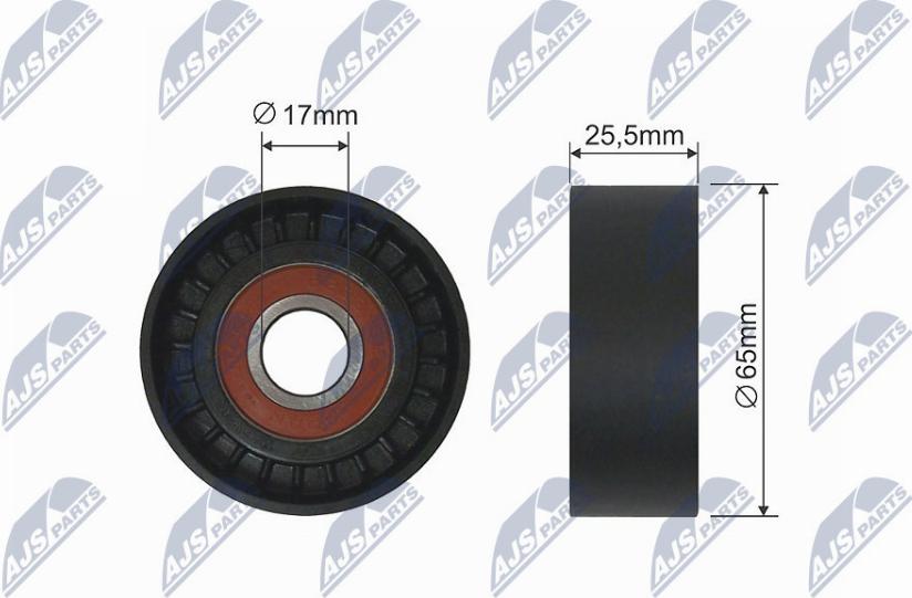 NTY RNK-PL-004 - Pulley, v-ribbed belt www.autospares.lv