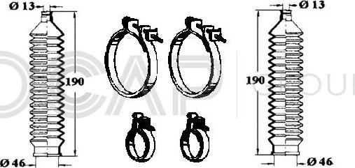 OCAP 0900960 - Putekļusargu komplekts, Stūres iekārta autospares.lv