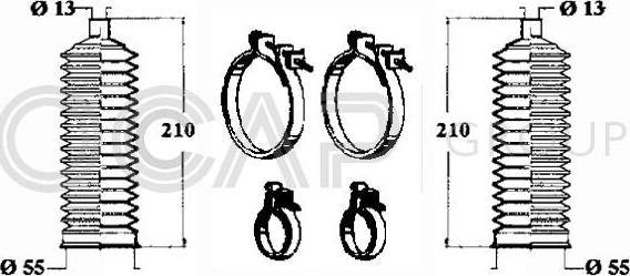 OCAP 0901113 - Putekļusargu komplekts, Stūres iekārta www.autospares.lv