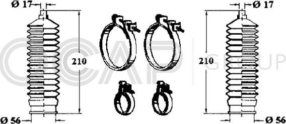 OCAP 0902237 - Putekļusargu komplekts, Stūres iekārta www.autospares.lv