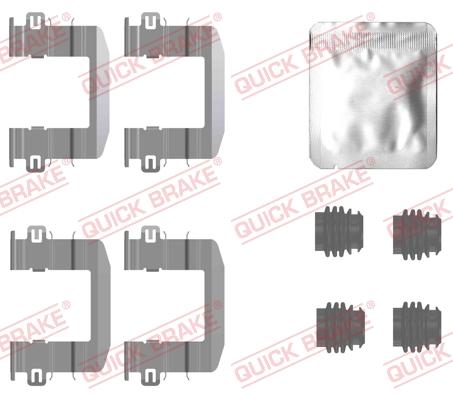 OJD Quick Brake 109-0132 - Piederumu komplekts, Disku bremžu uzlikas www.autospares.lv