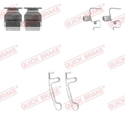 OJD Quick Brake 109-1604 - Piederumu komplekts, Disku bremžu uzlikas www.autospares.lv