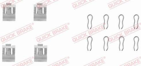 OJD Quick Brake 1091055 - Piederumu komplekts, Disku bremžu uzlikas www.autospares.lv