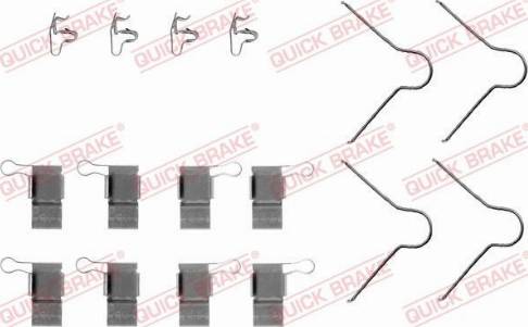 OJD Quick Brake 109-1089 - Piederumu komplekts, Disku bremžu uzlikas www.autospares.lv