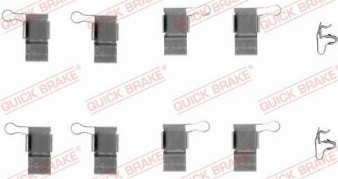 OJD Quick Brake 109-1193 - Piederumu komplekts, Disku bremžu uzlikas www.autospares.lv