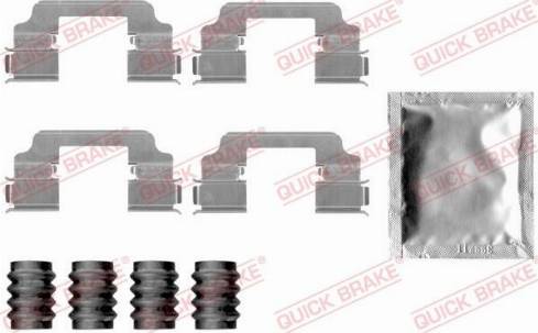 OJD Quick Brake 109-1826 - Piederumu komplekts, Disku bremžu uzlikas www.autospares.lv