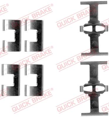 OJD Quick Brake 1091203 - Piederumu komplekts, Disku bremžu uzlikas www.autospares.lv