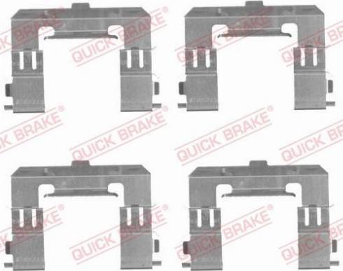 OJD Quick Brake 1091715 - Piederumu komplekts, Disku bremžu uzlikas www.autospares.lv