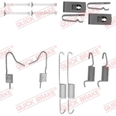 OJD Quick Brake 105-0898 - Accessory Kit, parking brake shoes www.autospares.lv