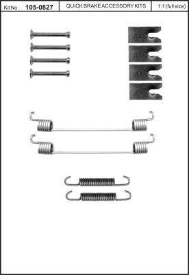 OJD Quick Brake 1050827 - Piederumu komplekts, Bremžu loki www.autospares.lv