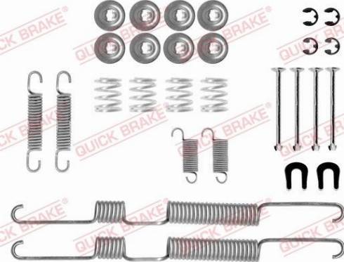 OJD Quick Brake 105-0730 - Piederumu komplekts, Bremžu loki www.autospares.lv