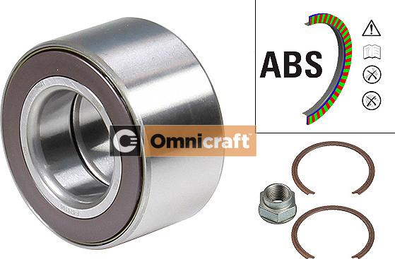 Omnicraft 2466571 - Подшипник ступицы колеса, комплект www.autospares.lv