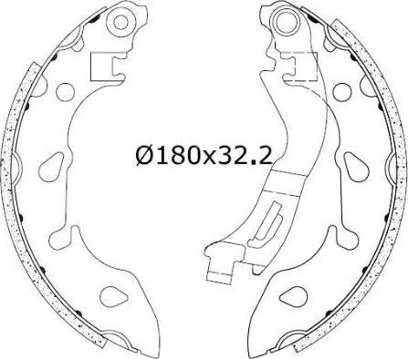 Omnicraft 2255736 - Brake Shoe Set www.autospares.lv