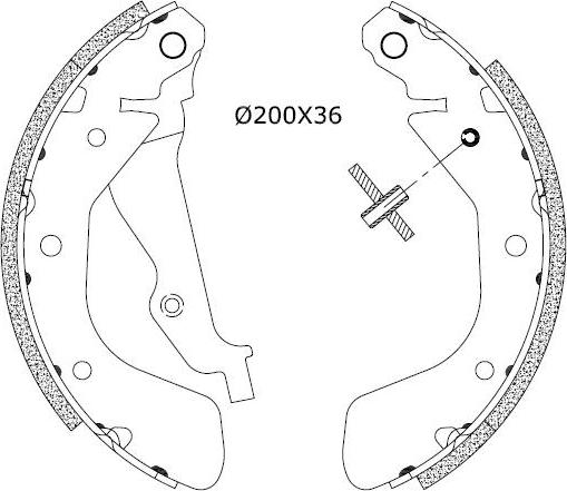 Omnicraft 2255776 - Bremžu loku komplekts www.autospares.lv