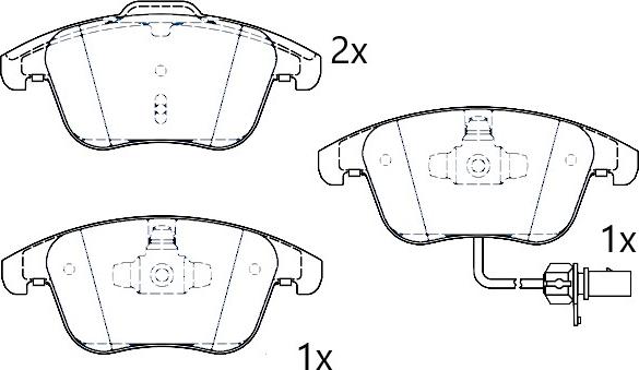 Omnicraft NAMJ2K021CFAA - Тормозные колодки, дисковые, комплект www.autospares.lv