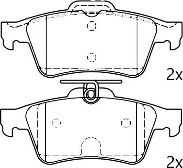 Omnicraft NAMJ2M007AKAA - Bremžu uzliku kompl., Disku bremzes www.autospares.lv