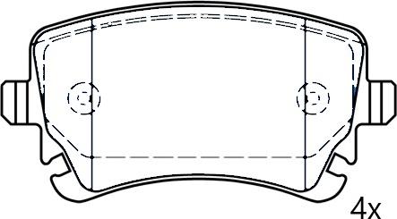 Omnicraft NAMJ2M007ATAA - Тормозные колодки, дисковые, комплект www.autospares.lv