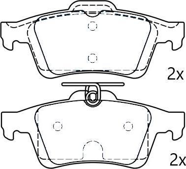 Omnicraft NAMJ2M007AUAA - Тормозные колодки, дисковые, комплект www.autospares.lv