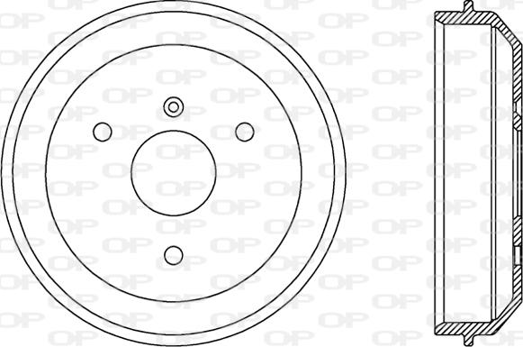 Open Parts BAD9055.10 - Bremžu trumulis www.autospares.lv