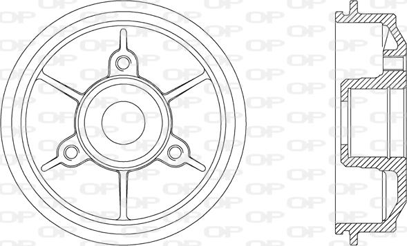 Open Parts BAD9008.30 - Тормозной барабан www.autospares.lv