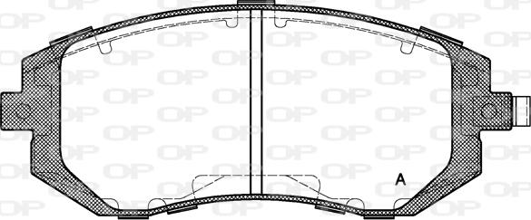 Open Parts BPA0951.02 - Тормозные колодки, дисковые, комплект www.autospares.lv