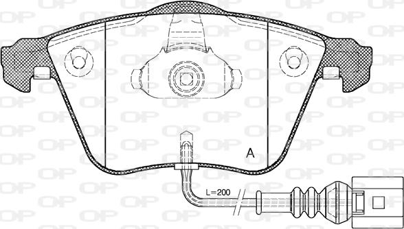 Open Parts BPA0964.41 - Bremžu uzliku kompl., Disku bremzes autospares.lv