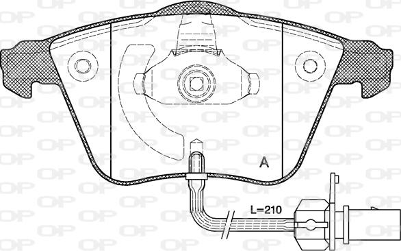 Open Parts BPA0964.02 - Тормозные колодки, дисковые, комплект www.autospares.lv