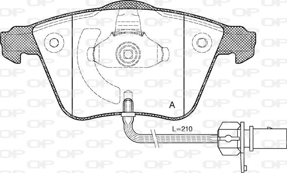 Open Parts BPA0964.12 - Bremžu uzliku kompl., Disku bremzes autospares.lv