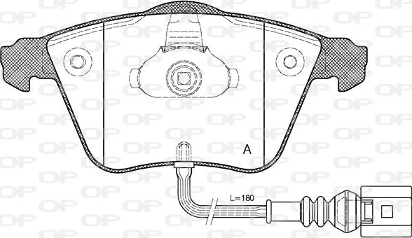 Open Parts BPA0964.32 - Тормозные колодки, дисковые, комплект www.autospares.lv