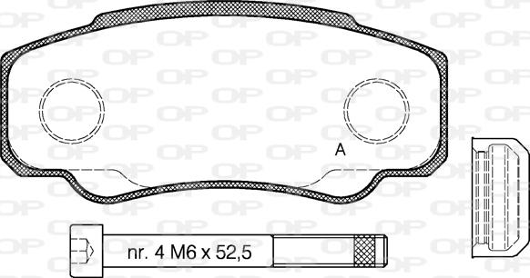 Open Parts BPA0961.00 - Bremžu uzliku kompl., Disku bremzes autospares.lv