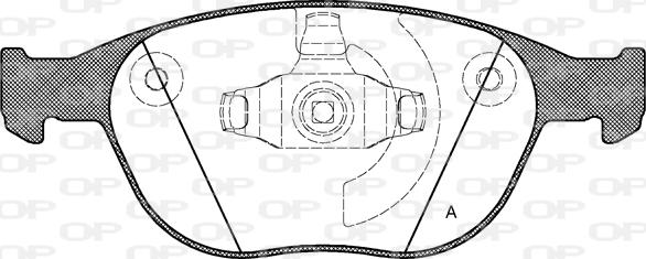 Open Parts BPA0984.00 - Тормозные колодки, дисковые, комплект www.autospares.lv