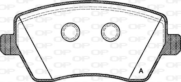 Open Parts BPA0987.00 - Тормозные колодки, дисковые, комплект www.autospares.lv