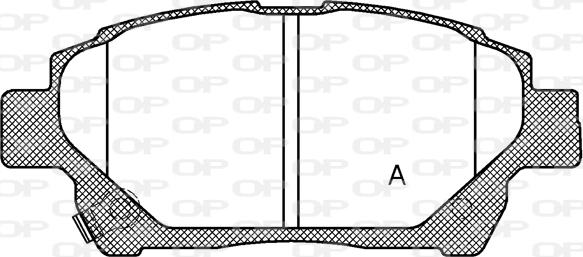 Open Parts BPA0971.12 - Тормозные колодки, дисковые, комплект www.autospares.lv