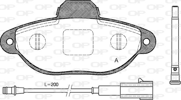 Open Parts BPA0414.21 - Bremžu uzliku kompl., Disku bremzes www.autospares.lv