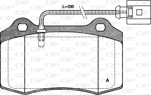 Open Parts BPA0434.01 - Тормозные колодки, дисковые, комплект www.autospares.lv