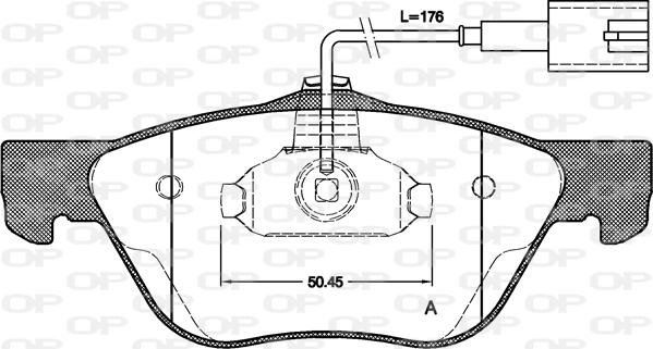 Open Parts BPA0589.32 - Тормозные колодки, дисковые, комплект www.autospares.lv