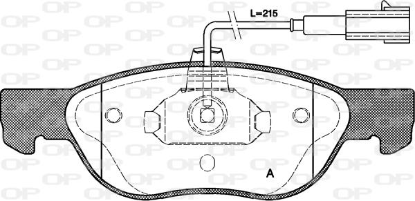 Open Parts BPA0587.22 - Bremžu uzliku kompl., Disku bremzes www.autospares.lv