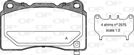 Open Parts BPA0666.04 - Bremžu uzliku kompl., Disku bremzes www.autospares.lv