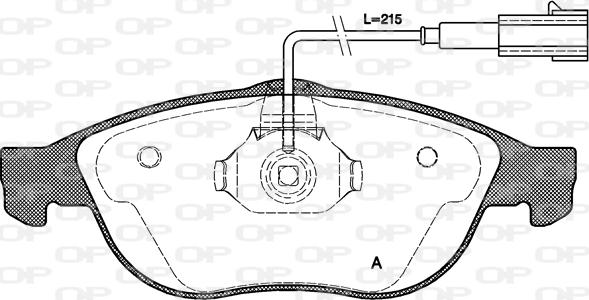 Open Parts BPA0660.11 - Тормозные колодки, дисковые, комплект www.autospares.lv